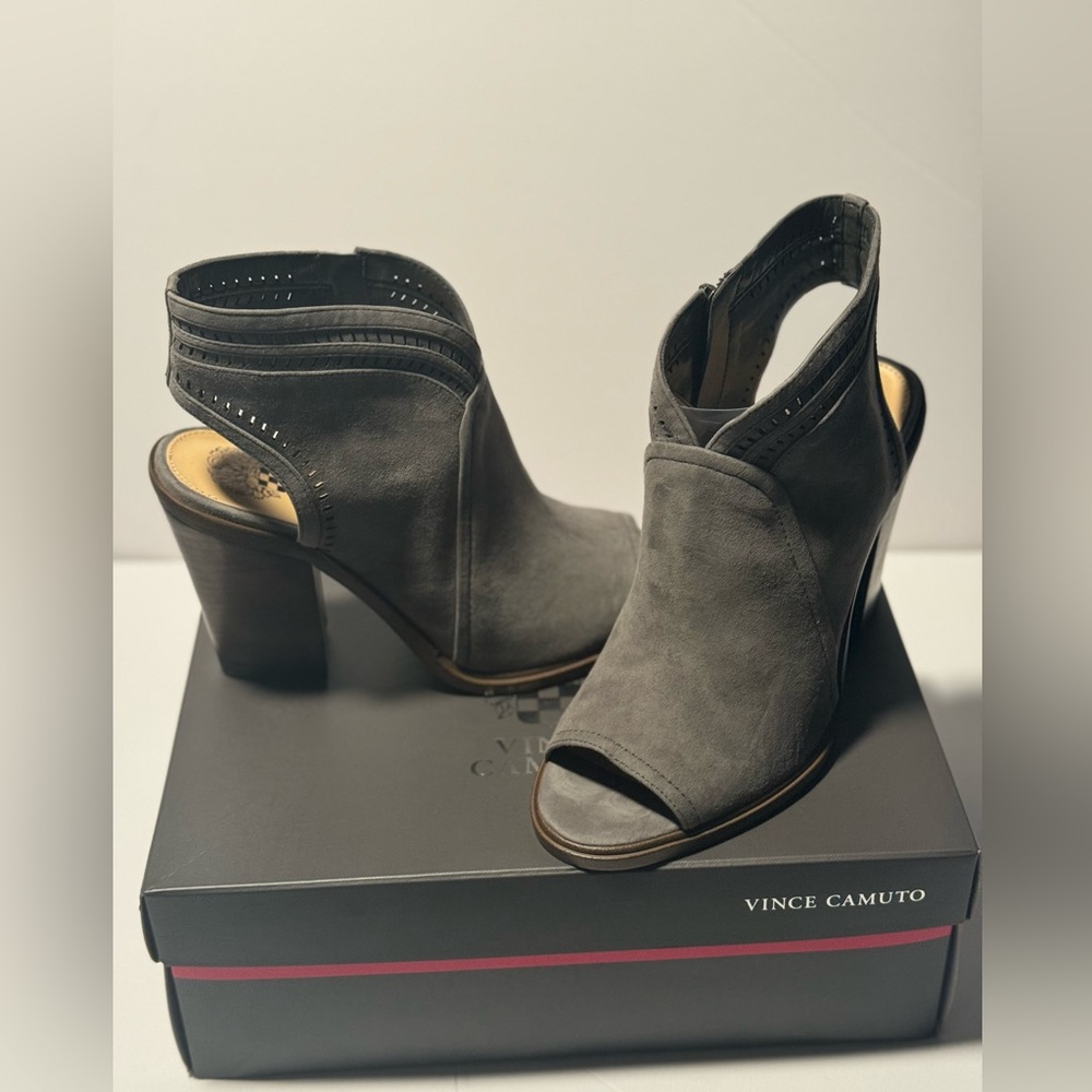 vince camuto peep toe bootie